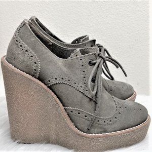 Pierre Hardy suede wedge shoes, size 4